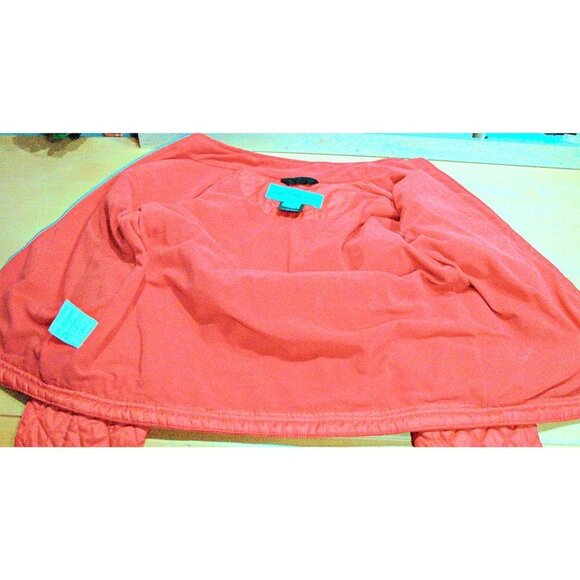 Womens Obermeyer Red Quilted Jacket Black Trim Gold Hardware Pockets Size 6 - Picture 8 of 12